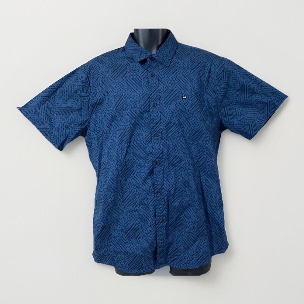 Westy Mens Shirt size XL Blue Button Down Short Sleeve New Casual